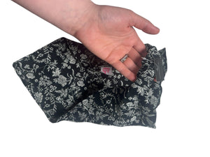 Black Floral Bandana Headband