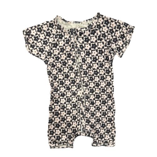 Black & White Floral Romper