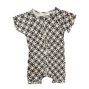 Black & White Floral Romper
